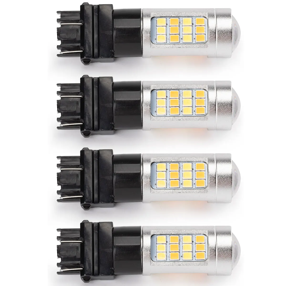 

4PCS 3157 Car Accessories LED Daytime Running Lights Bulb DRL Switchback Turn Signal Parking Light Bulb