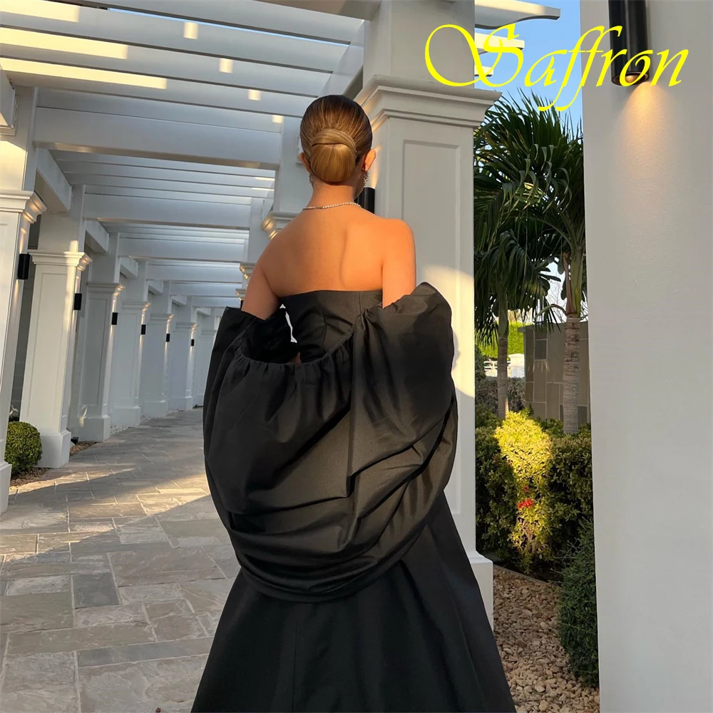 Op maat gemaakte strapless sjaal jersey a-lijn avondjurk vloerlengte elegante speciale gelegenheidsjurken temperament galajurken