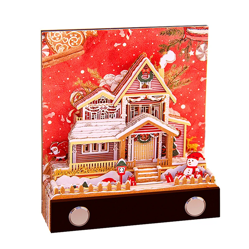 

Christmas Desk Calendar 2024 Calendar Memo Pad Creative DIY Notes Notepad 3D Art Calendars Paper Carving Gift House