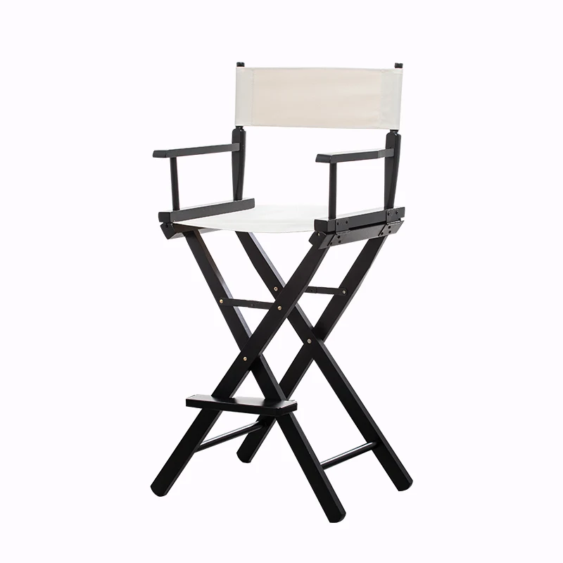 Solid wood director chair folding canvas bar lounge outdoor prop back chair office makeup chair fishing