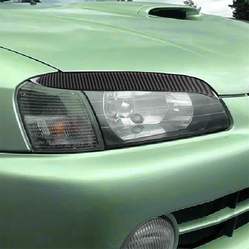 2pcs Headlight Eyelid Eyebrow Cover Trims For Toyota Starlet Glanza EP91 1996 1997 1998 1999 Headlight Eyelid Eyebrow Cover Trim view 6