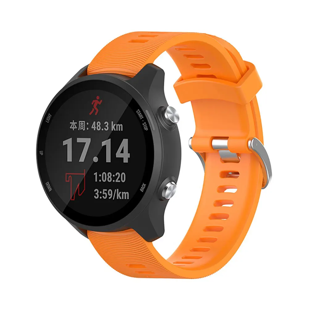 Correa de silicona para reloj Garmin Forerunner 245, 245M, 645, para Vivoactive3 3, pulsera de música Venu