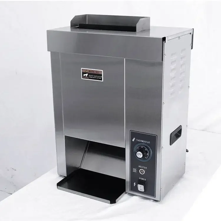 

Hot Sale Multifunctional Conveyor Chain Toaster Hamburger Bun Toaster Machine Vertical Contact Toaster For Hamburger Shop