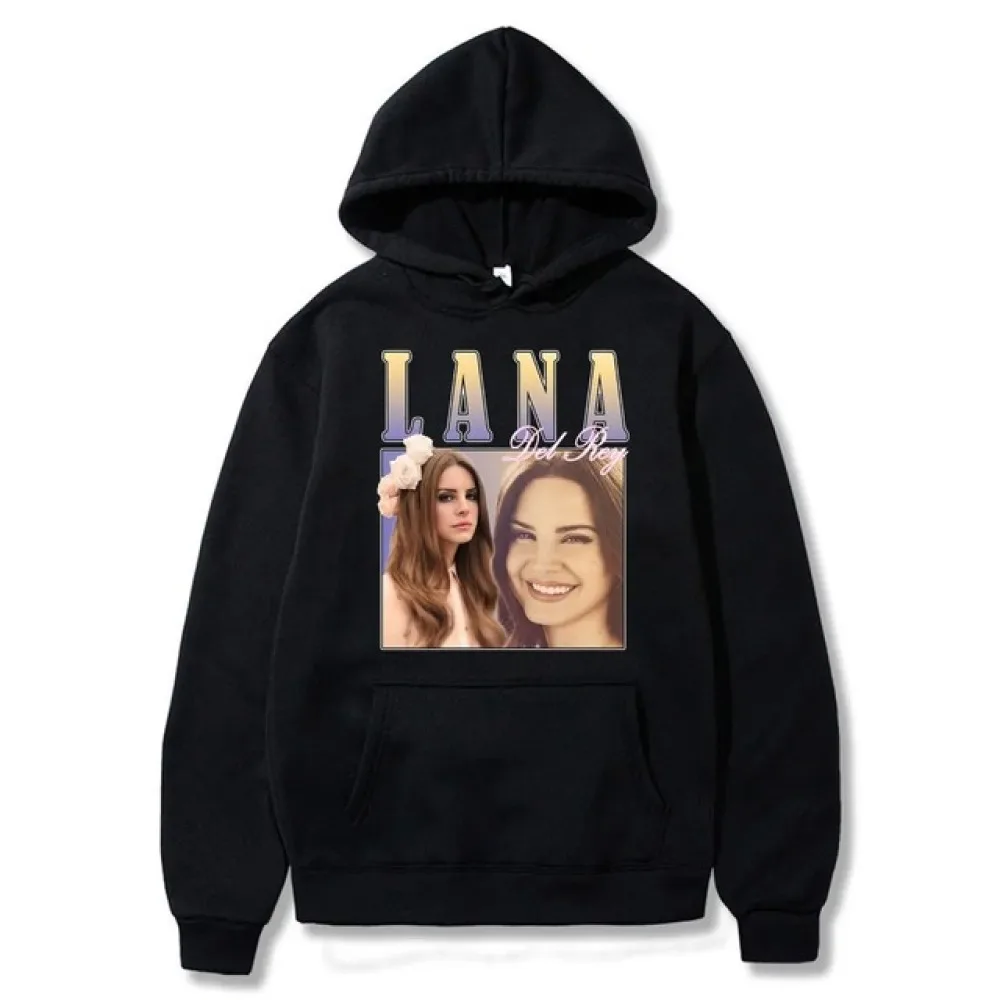 

Singer Lana Del Rey Graphic Cotton Hoodie Men Women Fashion Hip Hop Oversized Sweatshirt Fleece Streetwear Winter Clothing Tops