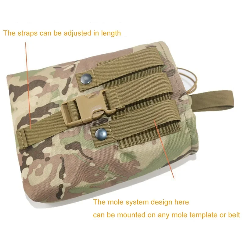 Folding Molle Magazine Discard Bag Hunting Airgun Ammunition EDC Tool Bag Foldable Practical Recovery Magazine Bag