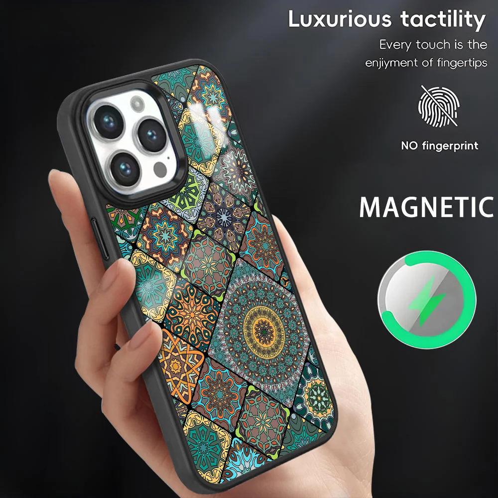 

Fashion Retro Artists Canvas Phone Case For iPhone 16 15 14 13 12 11 Pro Max Plus Mini Magnetic Magsafe Wireless Charging Cover