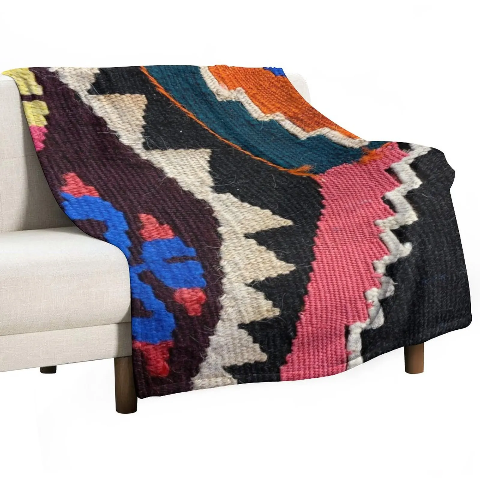 

Decorative Kilim, Navaho Weave, Woven Textile Throw Blanket Custom Decorative Sofas warm for winter Blankets