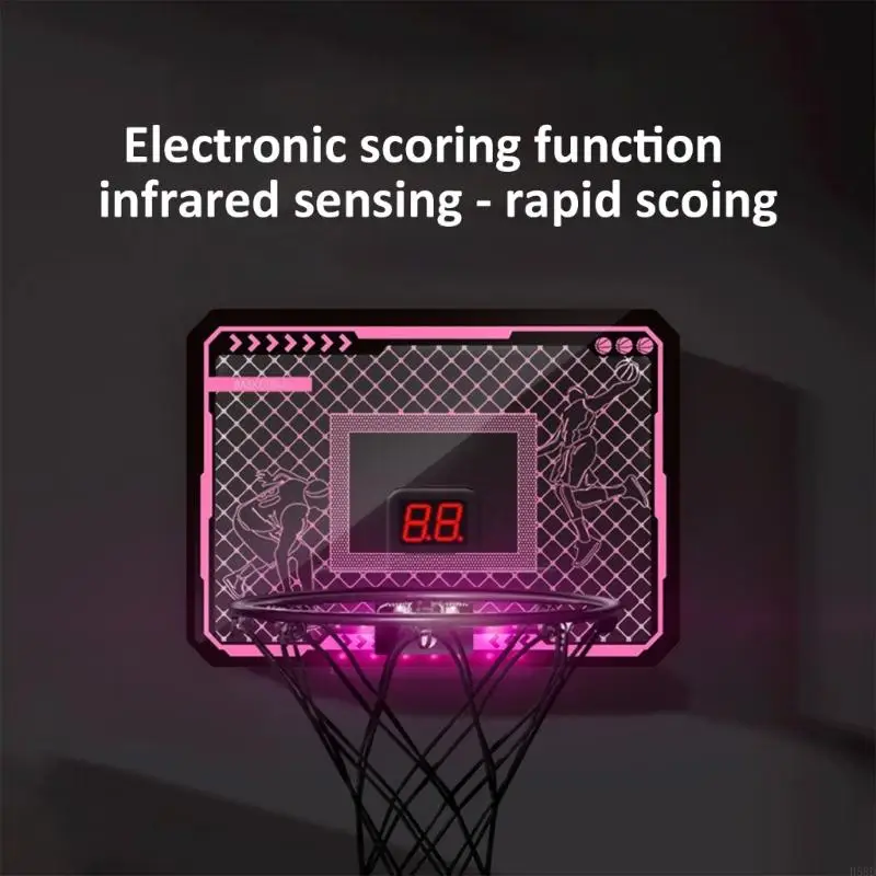 Remote Control LED Light Basketball Hoops Indoor Adjustable Color Brightness
