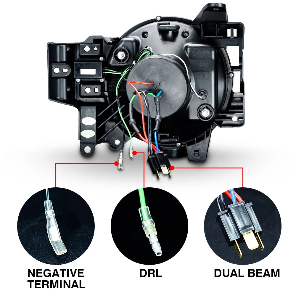 Archaic LED DRL Scheinwerfer Scheinwerfer Baugruppe für  FJ Cruiser 2007-2020 HID