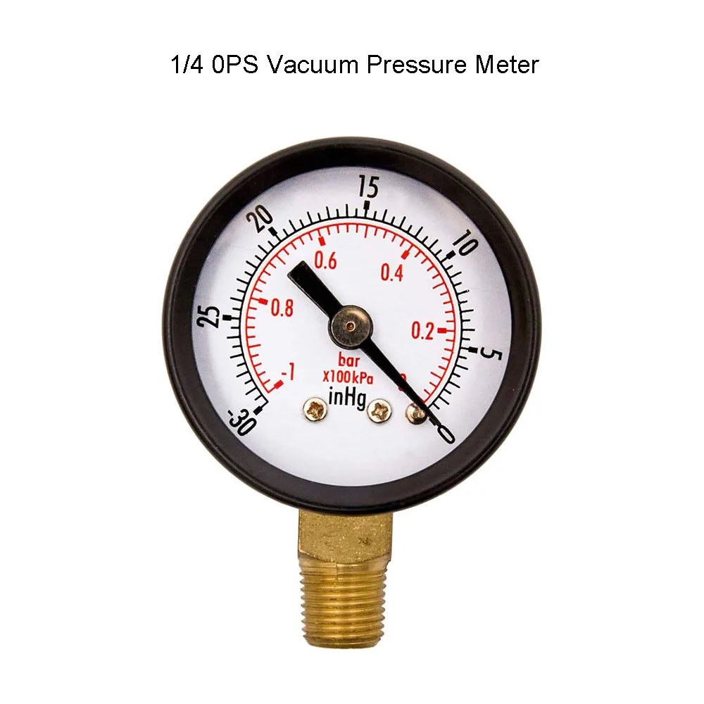 Vacuum Manometer Mini Dial Dual Scale Dial Gauge 1/4\