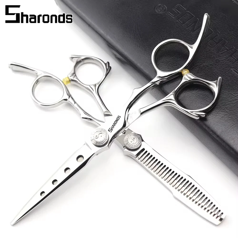 

SHARONDS Hairdressing Dedicated Scissors 6 Inch 440C Japanese Steel Barber Shears Hairdressers Dedicated Clipers Hair Scissors