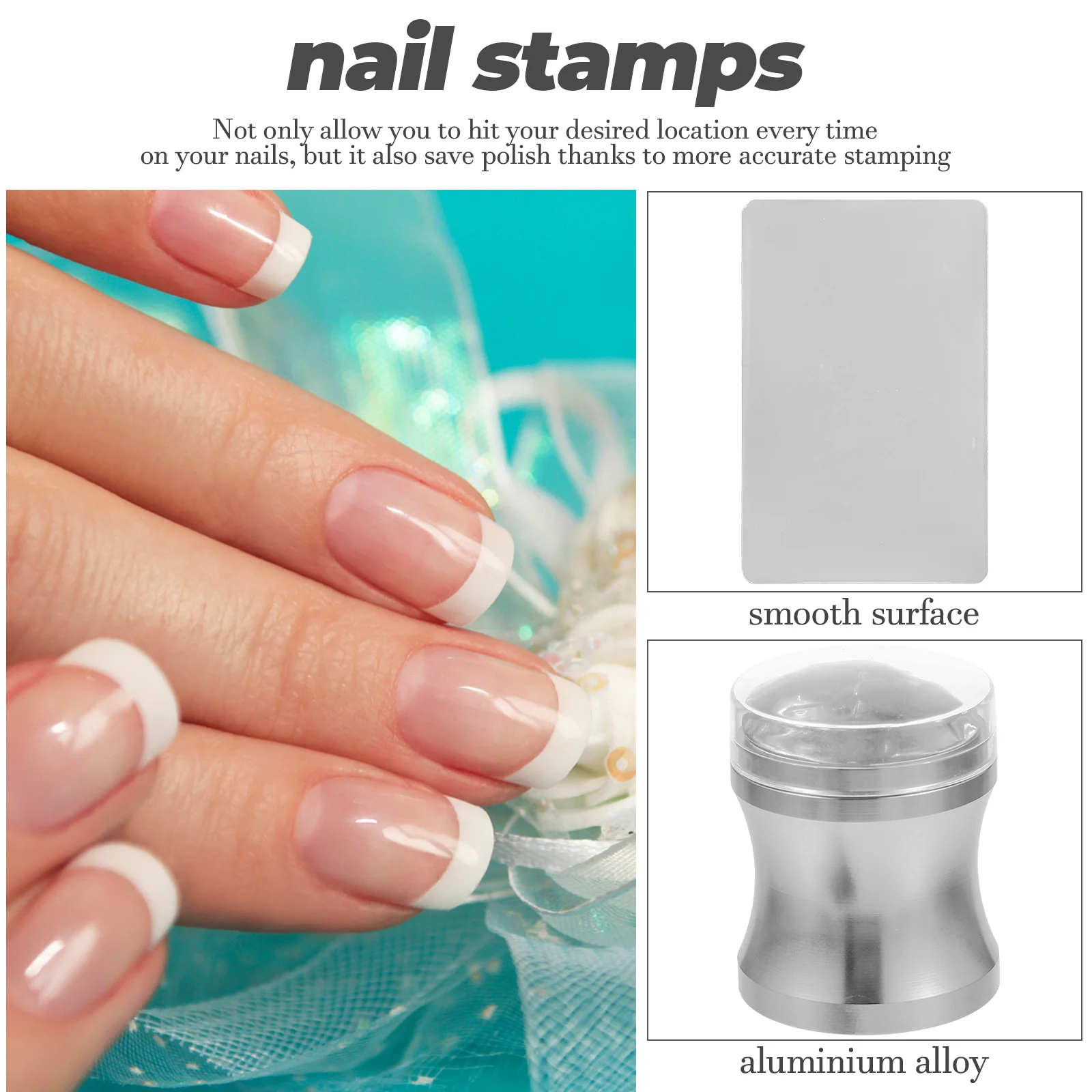 Silicone Nail Stamp Stencils Stamper Kit Kids Stamps Gel for Nails Tool Tools Large Jelly