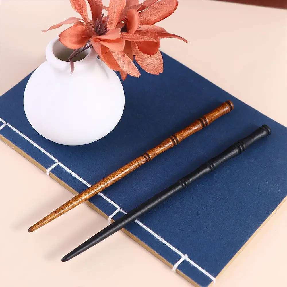 Wooden Main Section Hairpin Imitation Black Sandalwood Hu-style Updo Bamboo Hairpin