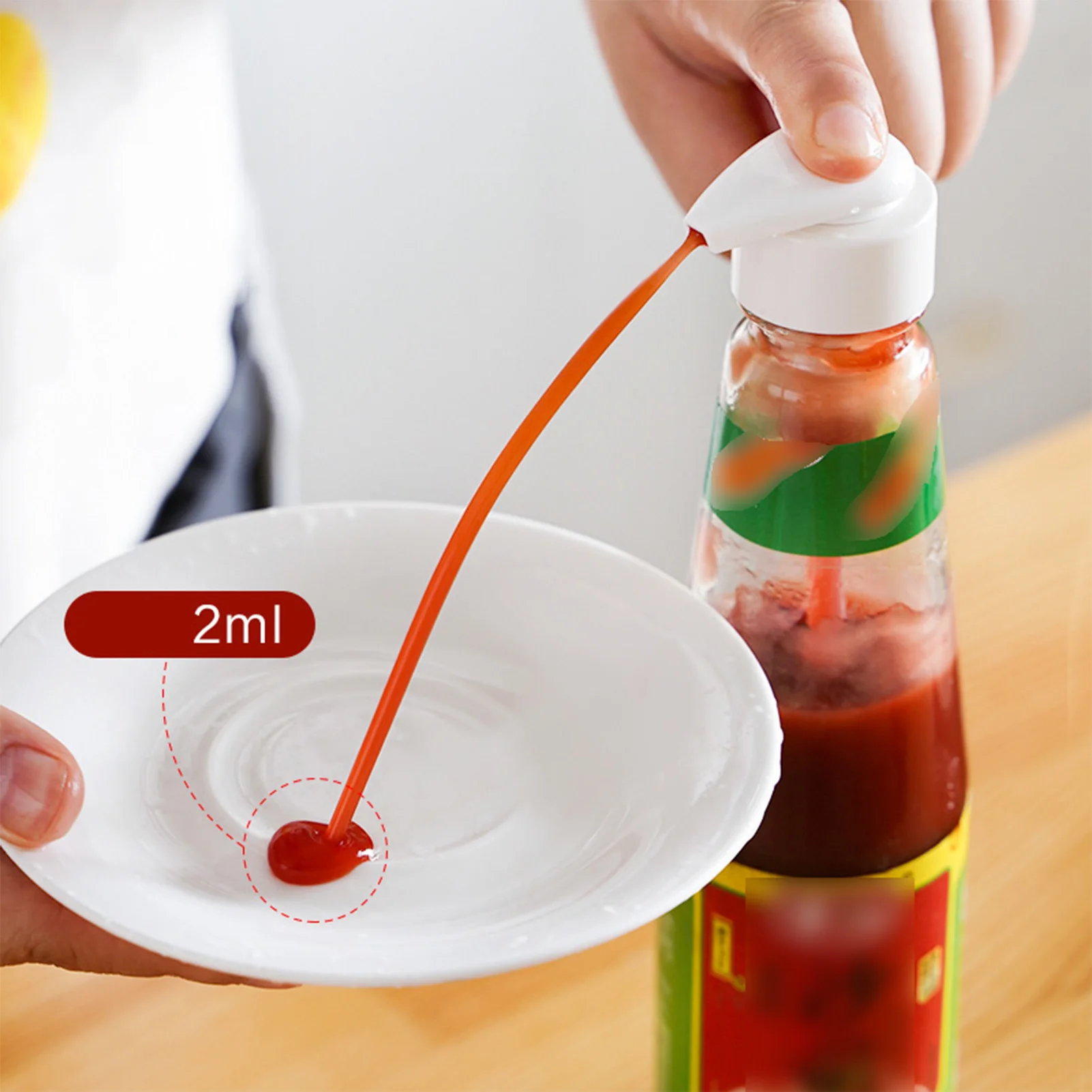 Oysters Sauce Dispenser Pump Standard Presser Kitchen Spice Bottle Squeeze Spout Ketchup Pump Head for Oil Chili Tomato Soy Sauc