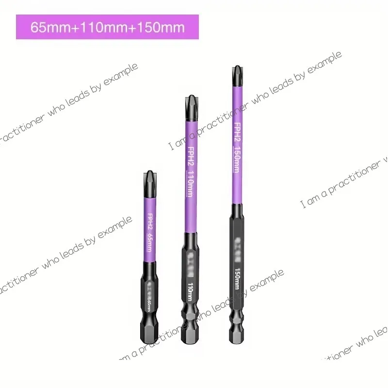 3/6/9pcs Industrial Magnetic Special Slotted Phillips Screwdriver Bit Set, S2 Steel Anti-Slip Manual Electric Screw Drill