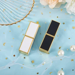 1PC Lipstick Tube Cosmetic Jar Square Shape Empty DIY Lip Balm Lipstick Tube Makeup Container Portable for 12.1mm Lipstick Mold