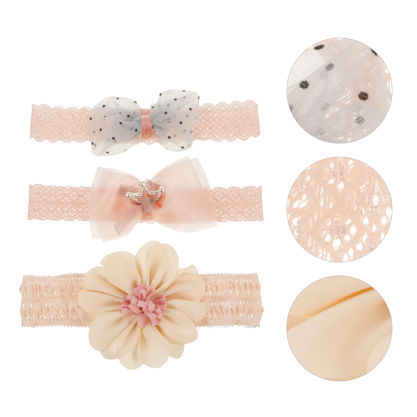 

Lace Hair Accessories Kids Headb s Infants Elastic Baby Ties Colorful Bowknot Headdress Photo Props Lovely Flower Decorative