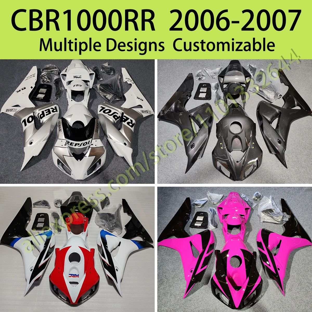 

Aftermarket Fairing Kit for Honda CBR1000RR 2006 2007 Carbon Fibre Injection Motorcycle Bodywork Fairings Fit CBR 1000RR 06 07