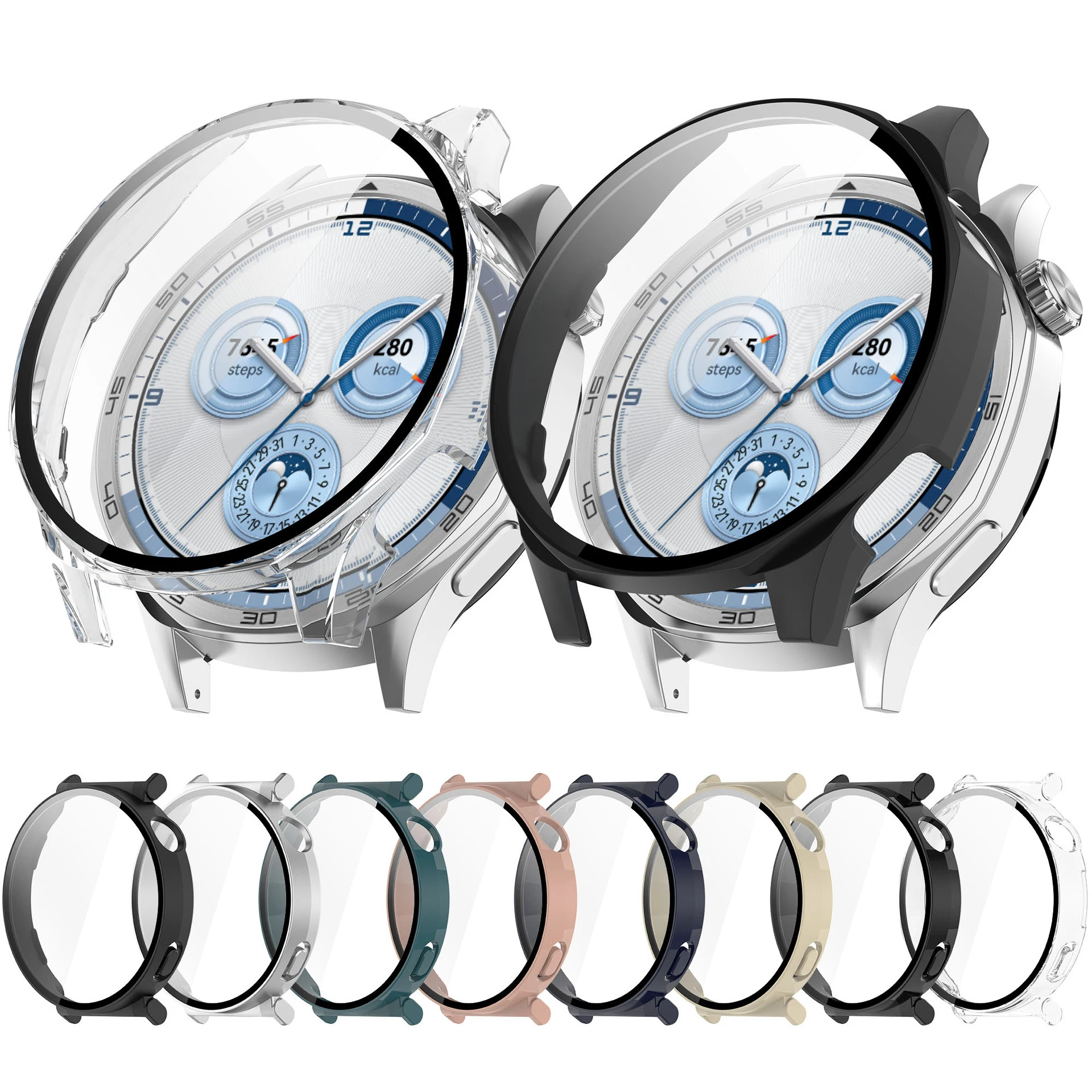 

Жесткий стеклянный защитный чехол для экрана для Huawei Watch 4 Pro 48 мм GT 5/4 46 мм GT5 GT4 41 мм Полный защитный чехол-бампер