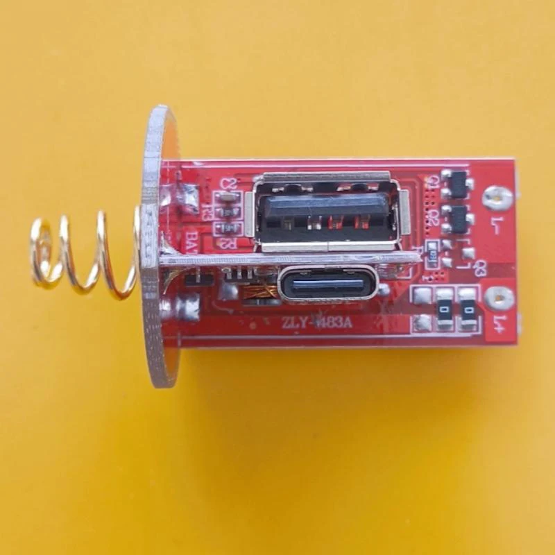 Placa de Circuito para Lanterna de Pesca com Display de Carga e Descarga e Proteção Contra Conexão Invertida - 1 Peça