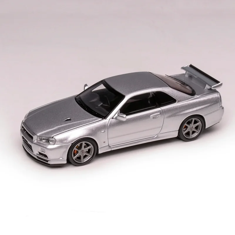MH 1:64 Skyline GTR R34 NISMO CRS VER نسخة مفتوحة من طراز السيارة المصنوع من السبائك
