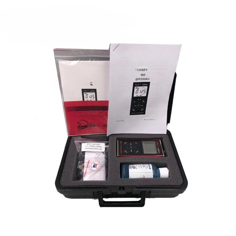 Ultrasonic Thickness Gauge PZX-7 High Precision Ultrasonic Thickness Gauge Thin Parts Free Delay Block