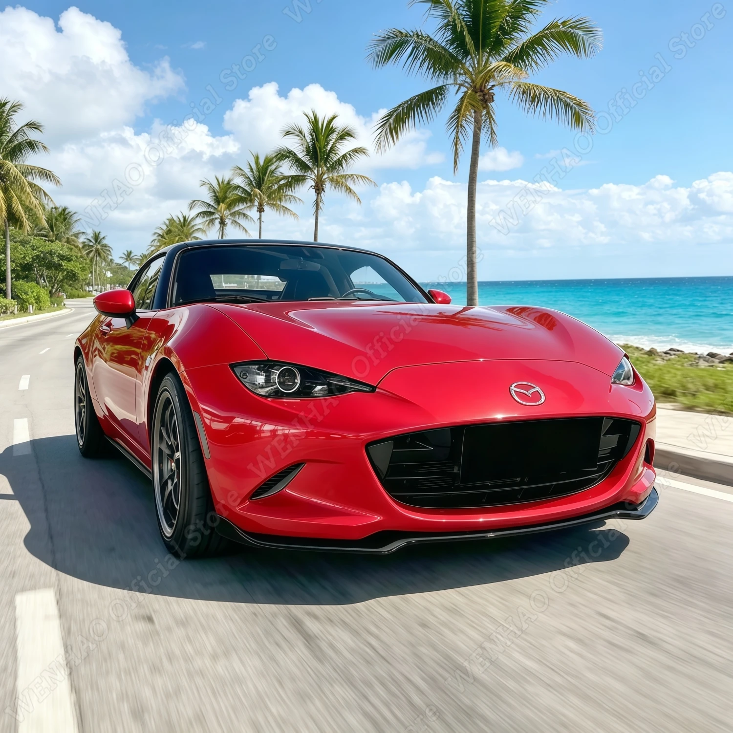 

3Pcs ABS MX5 Style Gloss Black Car Front Bumpers Lip Splitter For Mazda MX-5 ND Miata 2016-2024 Body Kits Tuning Accessories