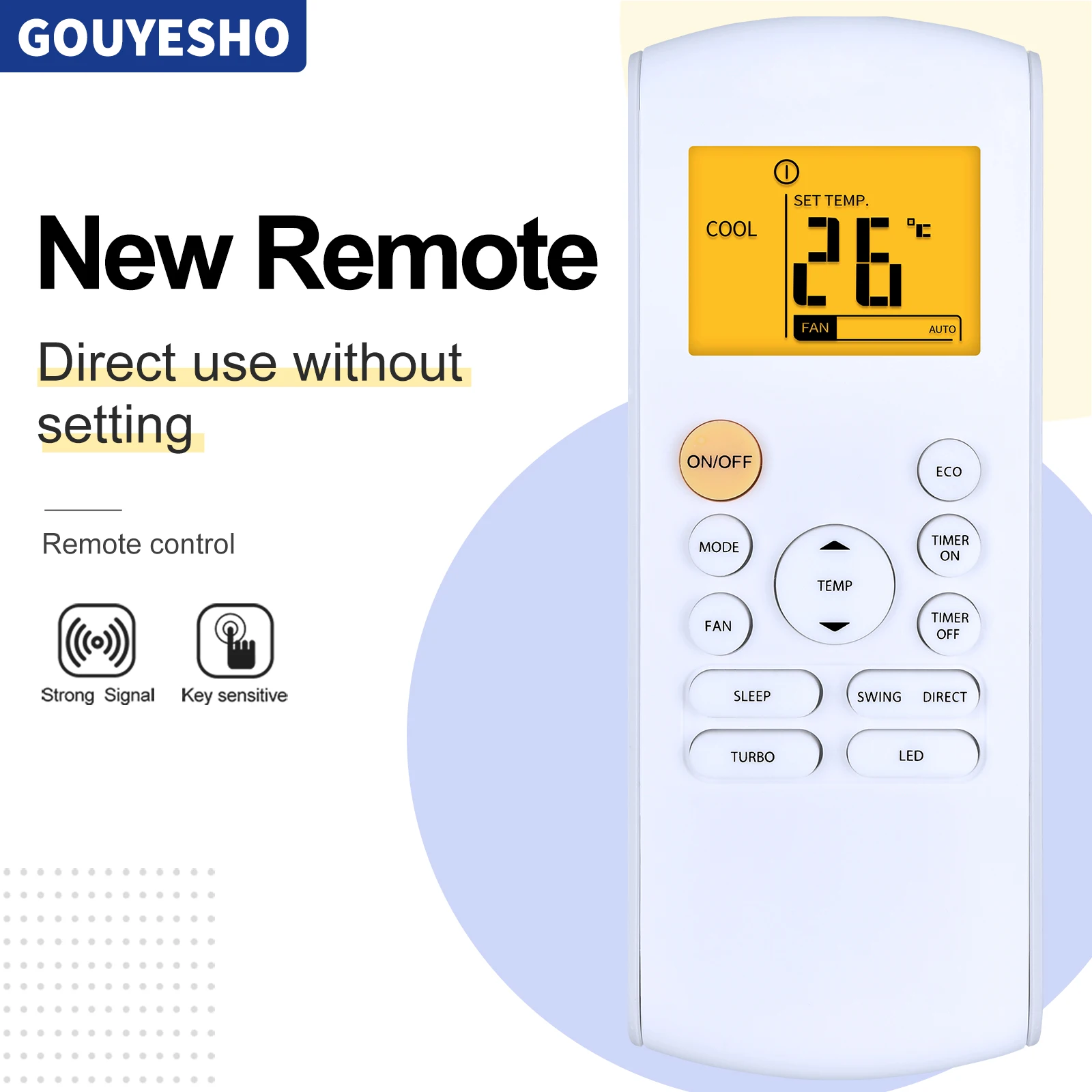 New RG57B1/BGE Remote Control For Midea BLUE STAR AC Air Conditioner