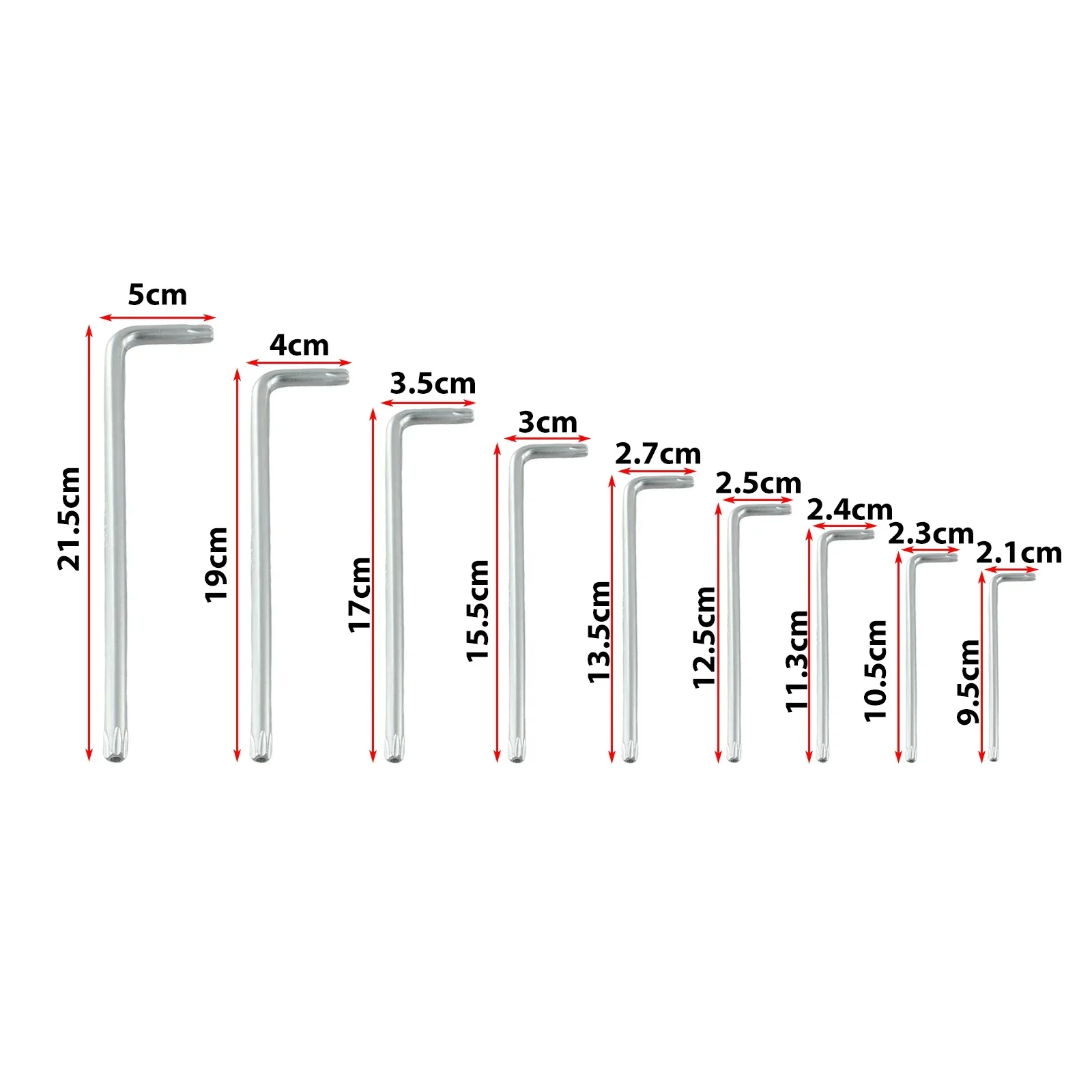 

9PCS L Type Double-End Screwdriver Hex Wrench Set Key Hexagon Flat Ball Torx Star Head Spanner Key Hand Tool Multifunctional