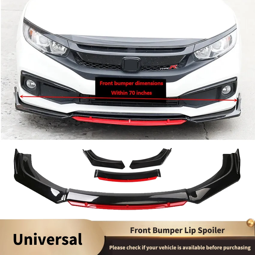 

Front Bumper Blade Lip for Mini Cooper R55 R56 F55 F56 Lower Spoiler Splitter Diffuser Universal Front Shovel Body Kit Tuning