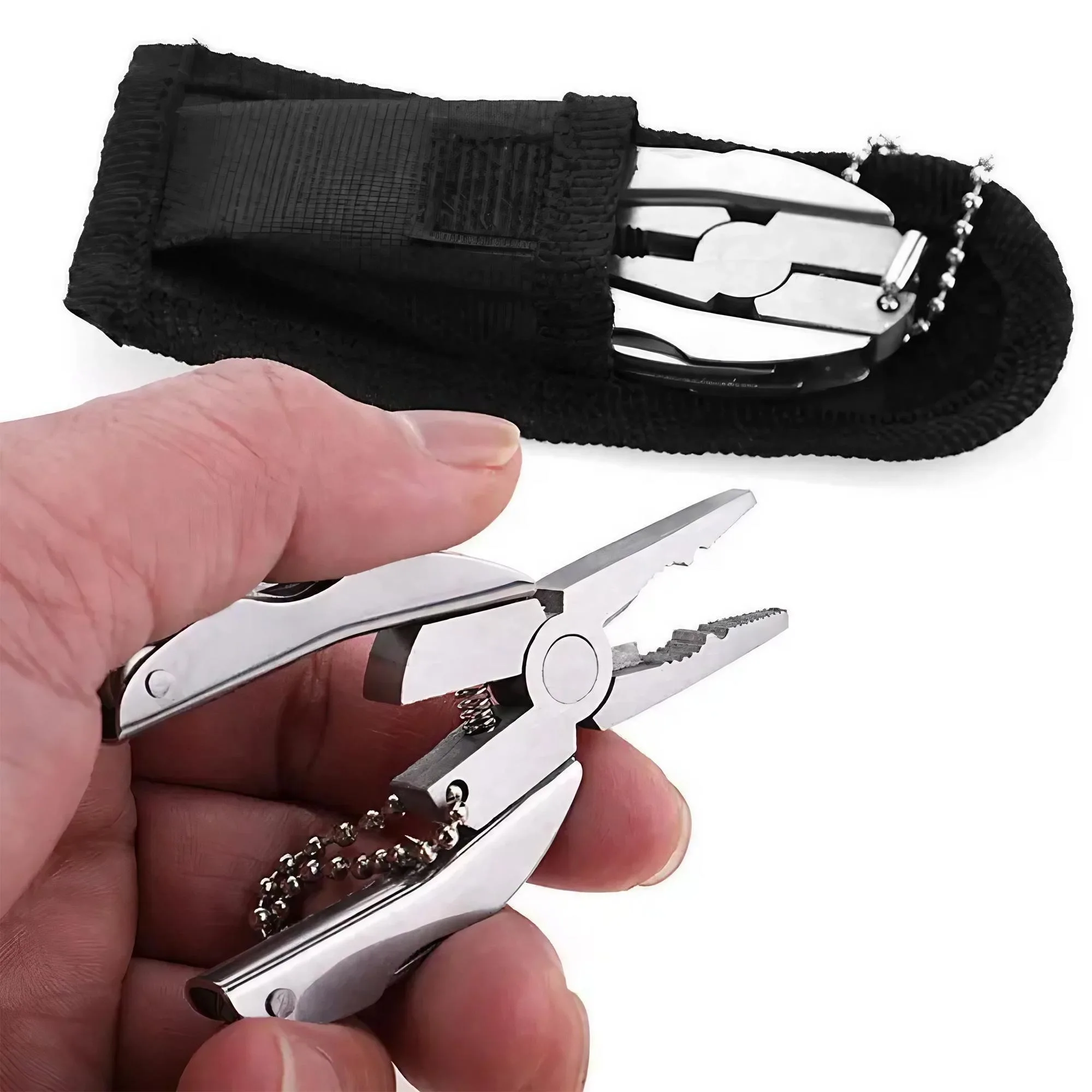 Imagem -04 - Stonego-mini Alicate Chaveiro Alicate Multitool Cortador de Fio Chave de Fenda Phillips Faca Arquivo Chave de Fenda Plana 1pc