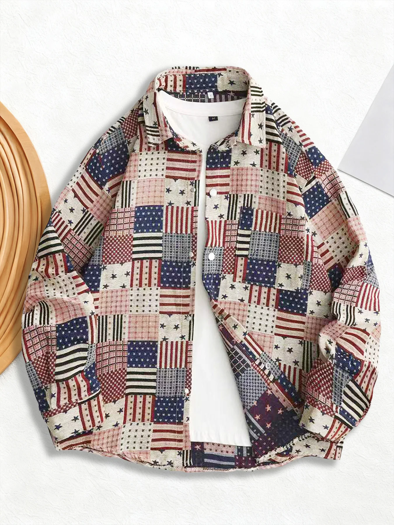 سترة ذكية للشارع على الطراز العرقي للربيع والخريف للرجال، سترة ركاب يومية عصرية راقية غير رسمية