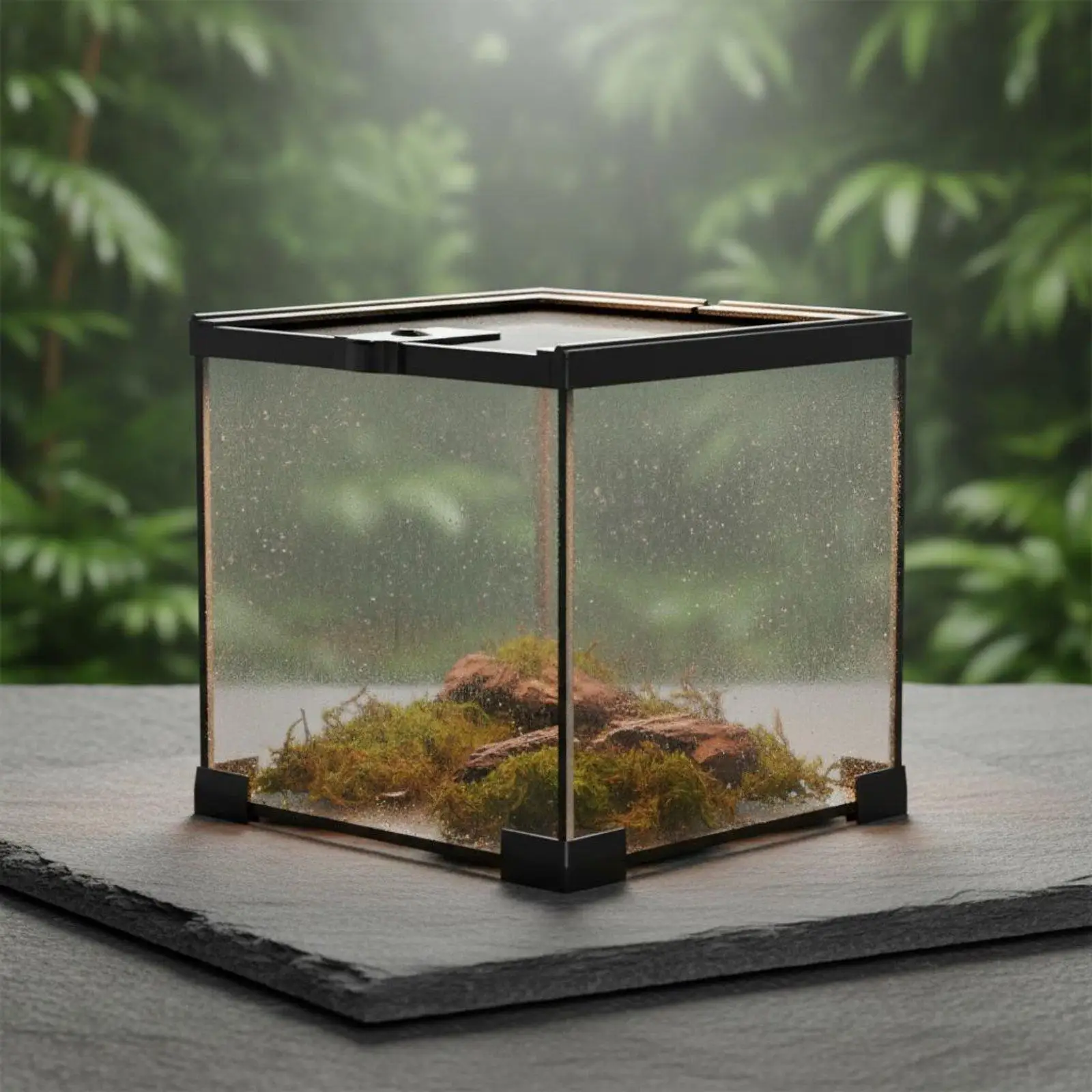 Ventilated Glass Reptile Habitat Tank Secure Lock Top Pet Enclosure Terrarium Box for Serpent Lizard Gecko - view 3