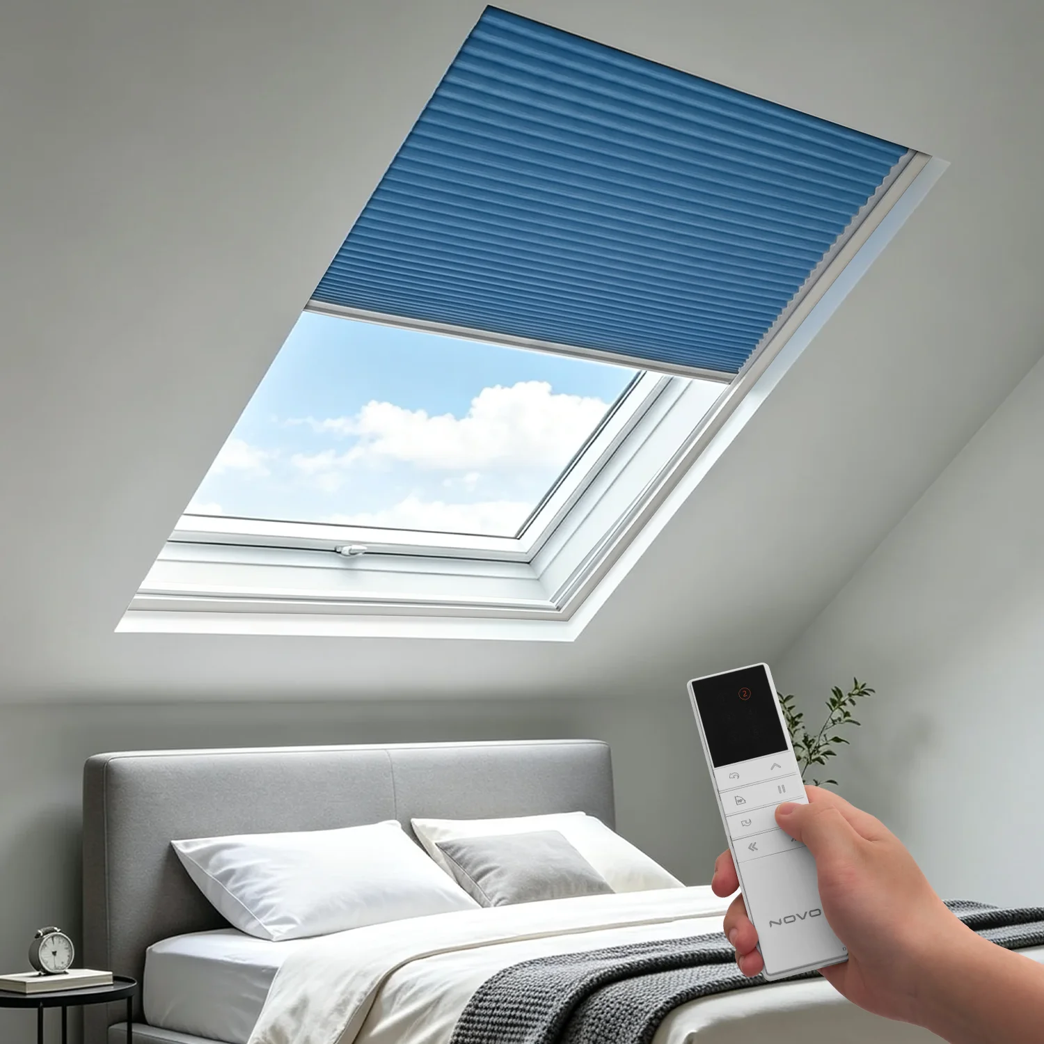 Total Blackout Skylight Honeycomb Blinds. Cellular fabric. 100% light block. Thermal insulation. Easy install. Custom fit. Shop