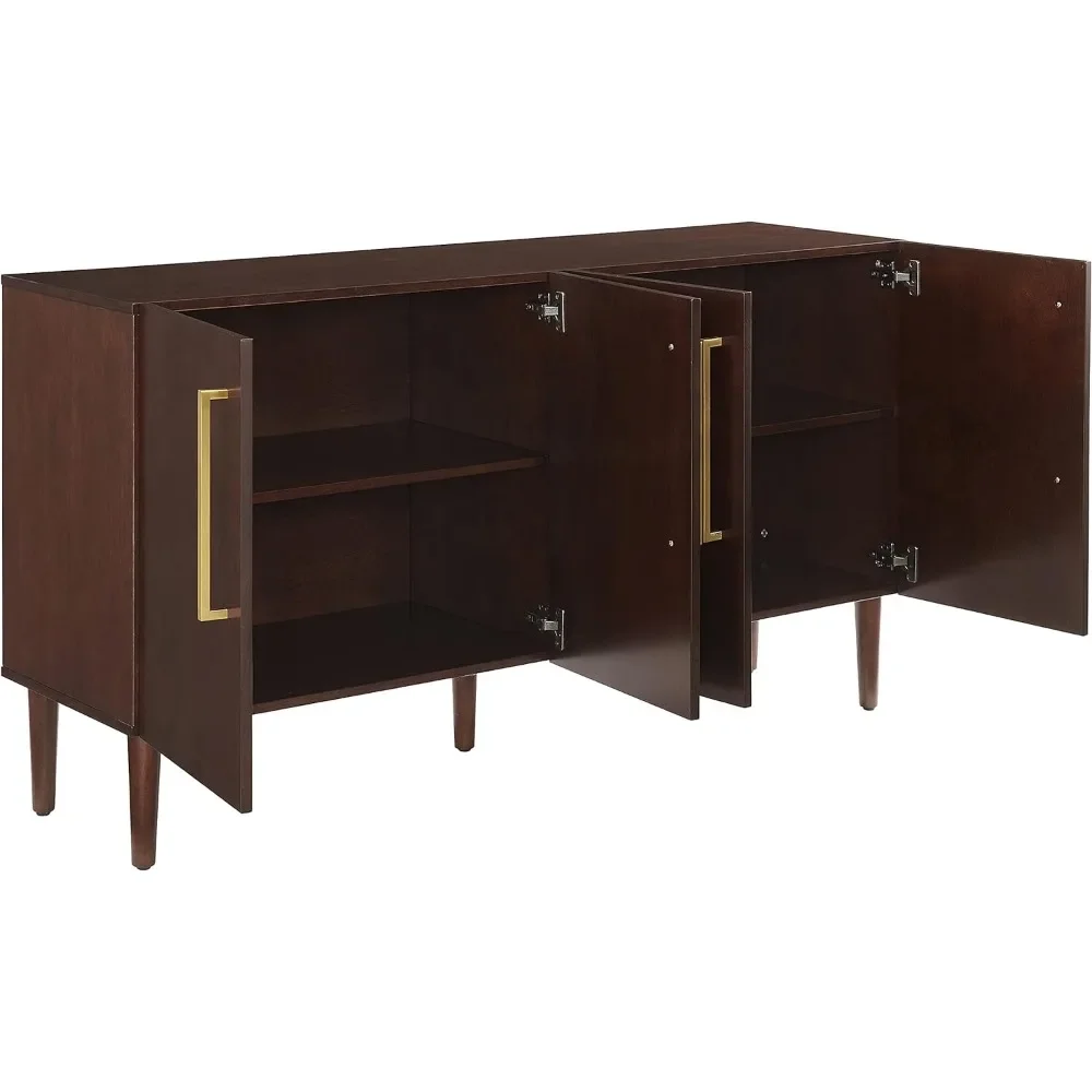 Crosley Furniture Everett Mid-Century Modern Sideboard, Mahogany