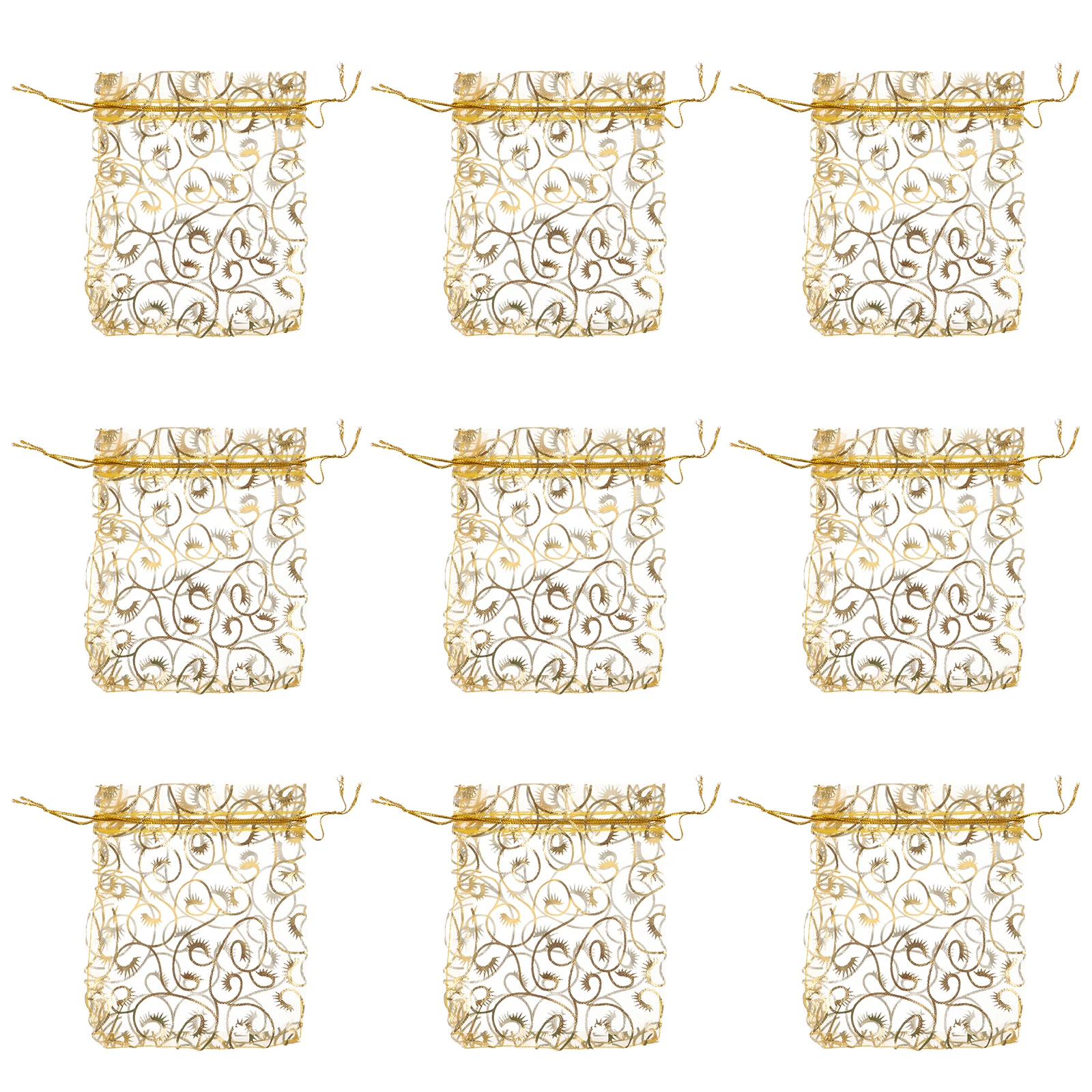 

50 Pcs Lashes Foil Gift Bags Small Wedding Party Pouch Christmas Tree Bottle Present Bag Lightweight Storage Holiday