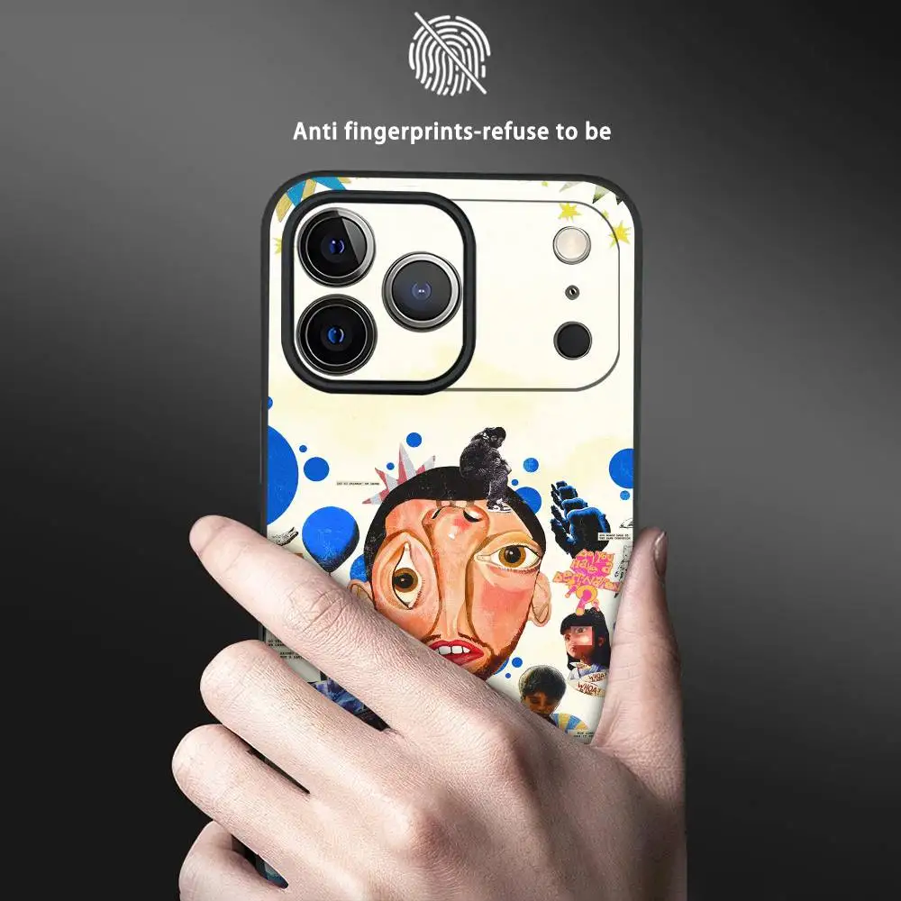 Singer M-Mac Miller Star Phone Case For iPhone 17 16 15 14 13 Pro Max Plus Mini Black Frosted Soft Shell Funda