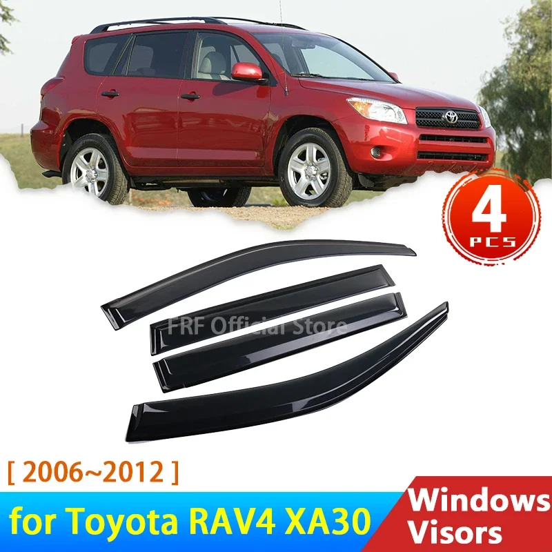 

Deflectors for Toyota Rav4 RAV 4 XA30 2006 2007 2008 2009 2010 2011 2012 Accessories Car Side Windows Visors Rain Eyebrow Guards