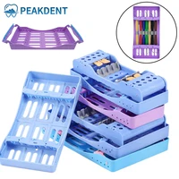 Estante de Cassette Dental Autoclavable, caja de instrumentos de desinfección de odontología, caja de esterilización con 10 ranuras, soporte Tay para herramientas de llenado