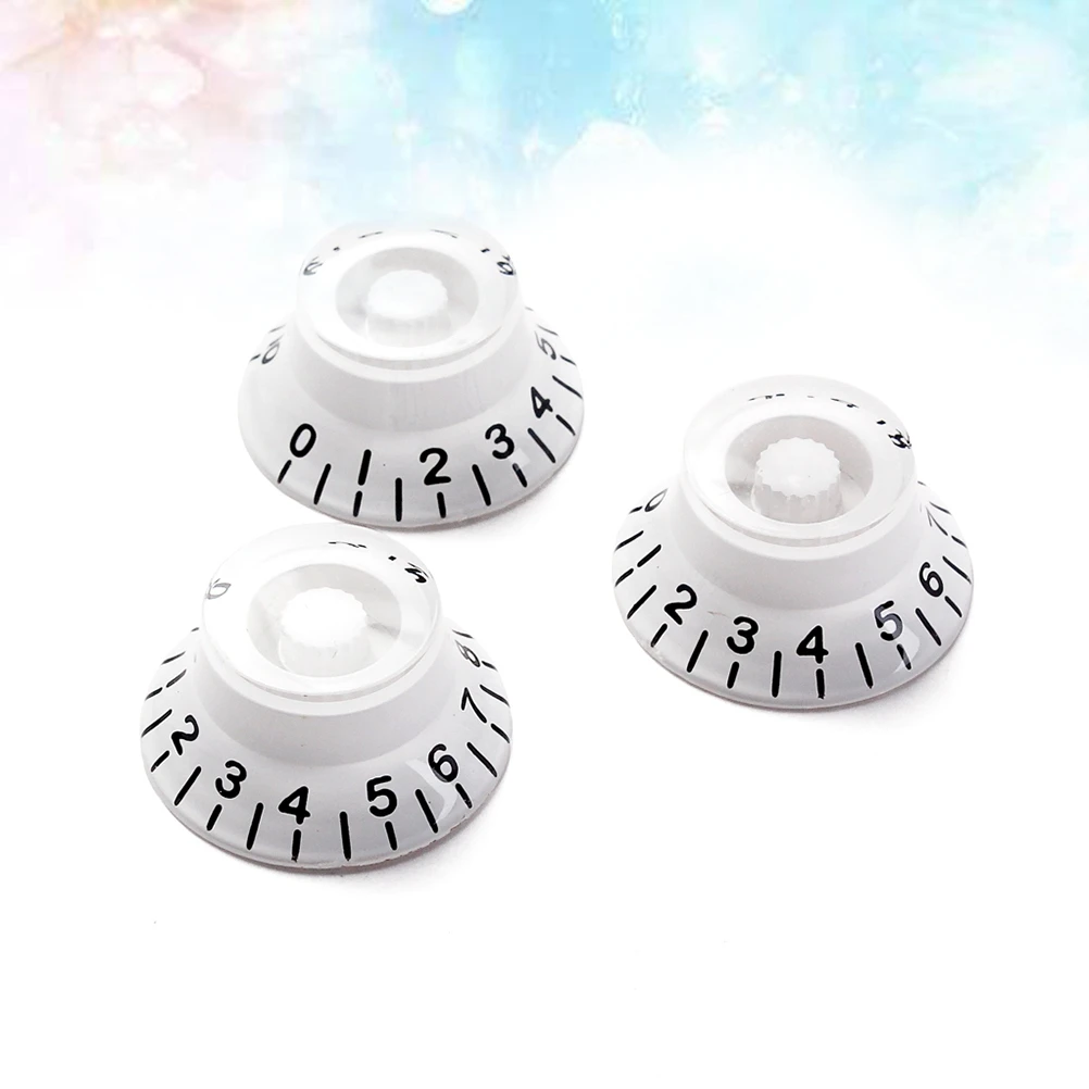 

3Pcs Acrylic Guitar Knobs Volume Tone Control for St Tl Electric Guitars Durable Easy to Install Accessories Guitar Tone Knobs