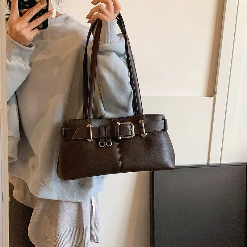 

Autumn and winter new high-end single shoulder underarm bag, niche retro versatile fashion commuting handbag