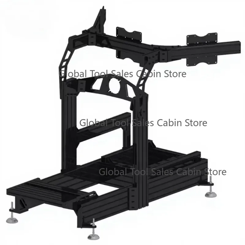 Aluminum  Rig Full Motion Racing Simulator Cockpit Setup Adjustable Seat Wheel Pedals Shifter Mount Included