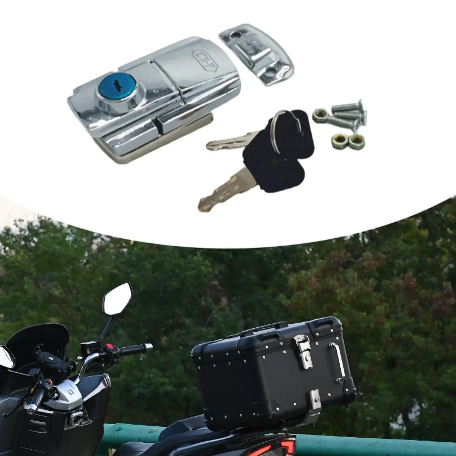 

Tail Trunk Lock Anti Fittings Professional Easy to Install DIY Parts Metal Modification with 2 Keys for Big