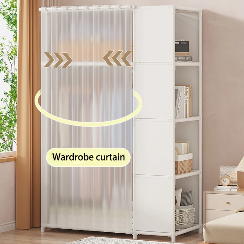 Simple Storage Wardrobe Dust Proof Wardrobe Dormitory Steel Frame Dormitory Combination Simple Modern Storage Rack Cabinet