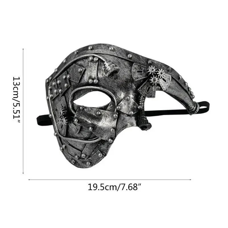 652F Steampunk Cyborgs Venetiaans Masker Halloween Cosplay Kostuum Partij Masker Vrouwen Mannen