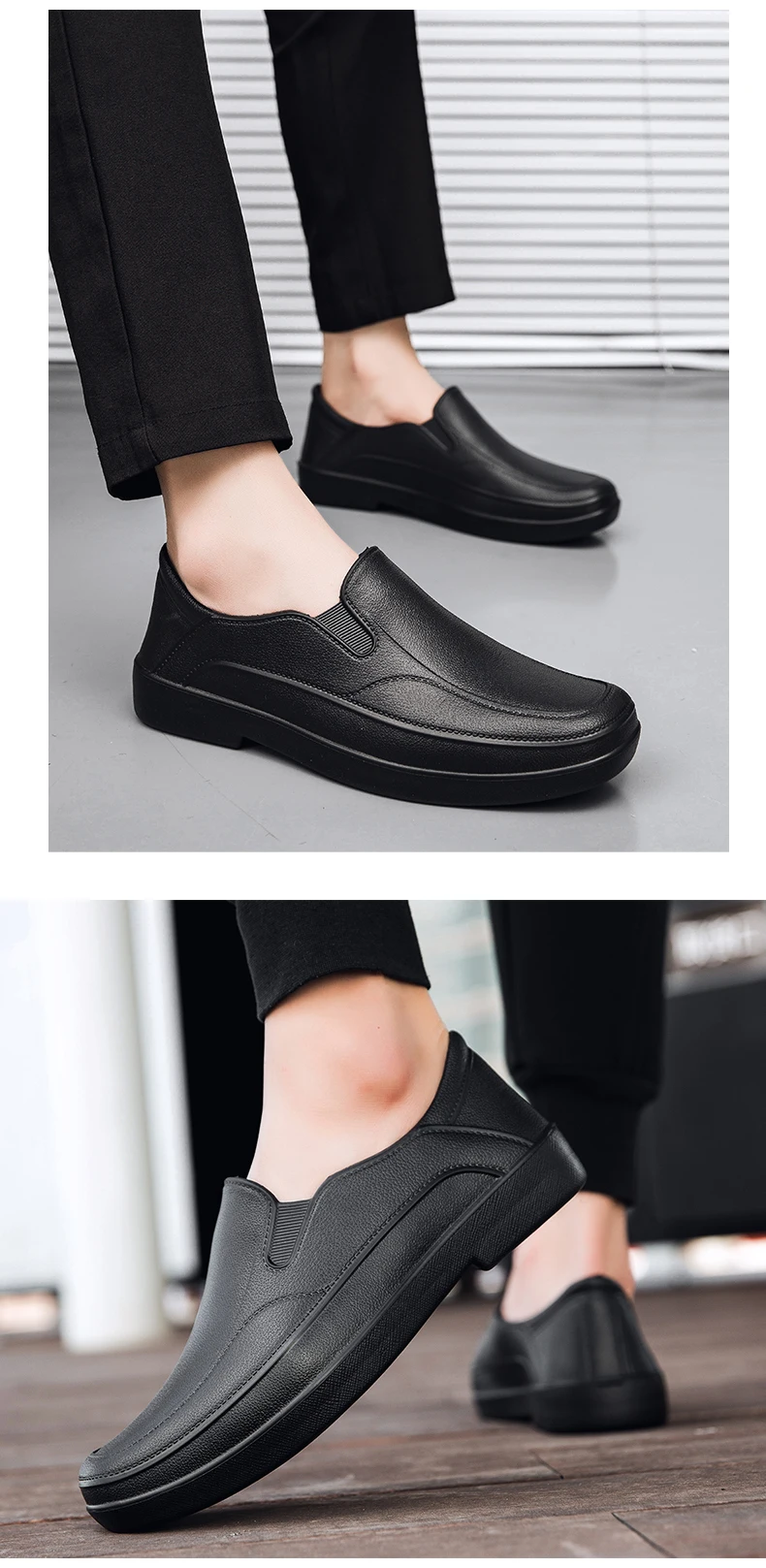 Hotel-Kochschuhe Vier Jahreszeiten Neue Wasserdichte Rutschfeste Ölbeständige Küchen-Arbeitsschuhe Herren Leichte EVA Outdoor-Garten-Regenstiefel – Detail 8