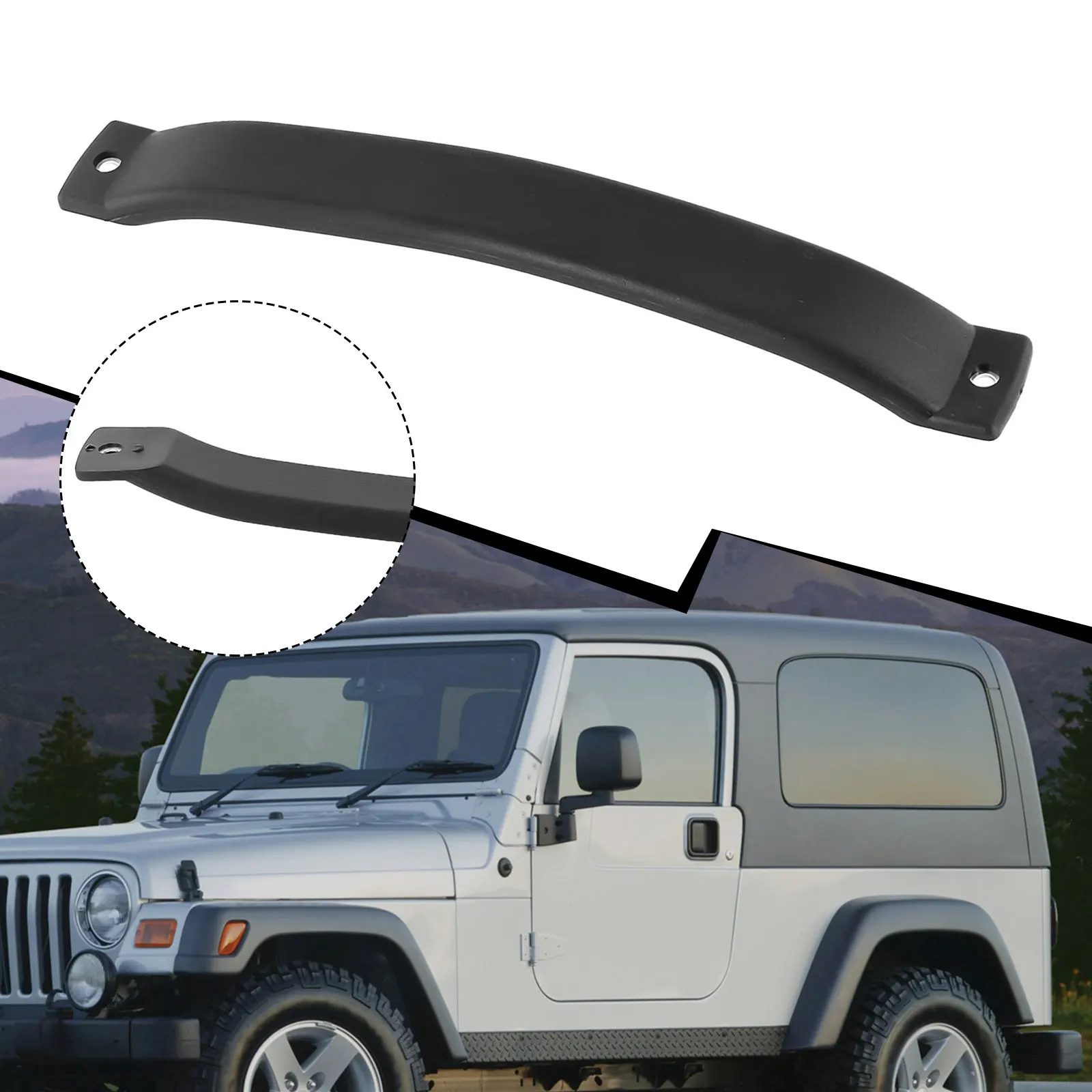 

1 шт. для Jeep-Wrangler TJ LJ 1997-2006 дверной ремень, внутренние ручки автомобиля # 5ES43DX9 Черные пластиковые внутренние запасные части