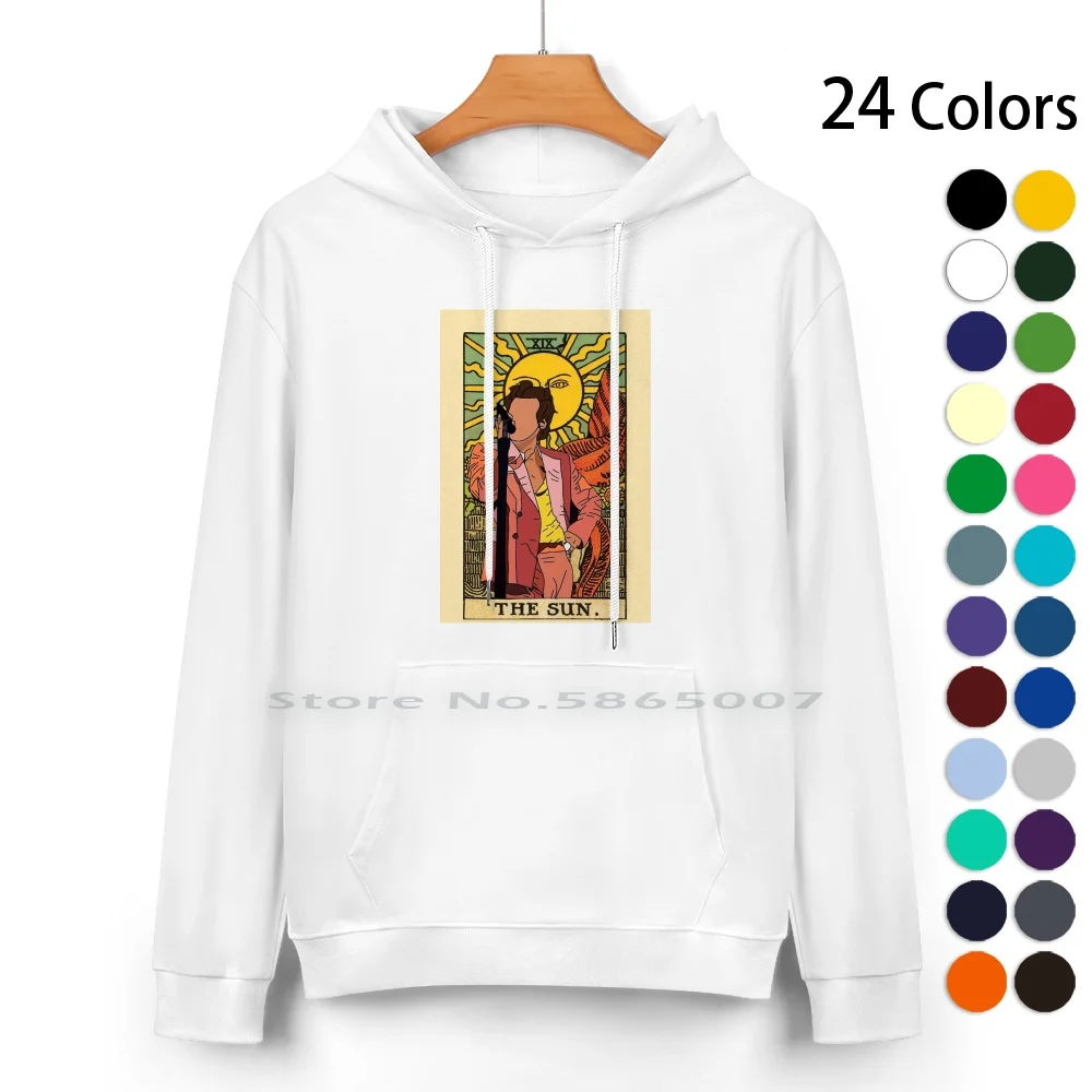 Harry The Sun Pure Cotton Hoodie Sweater 24 Colors Music Cool Pop Rap Styles 2020 2021 Sun Album Cover Trend 100% Cotton Hooded