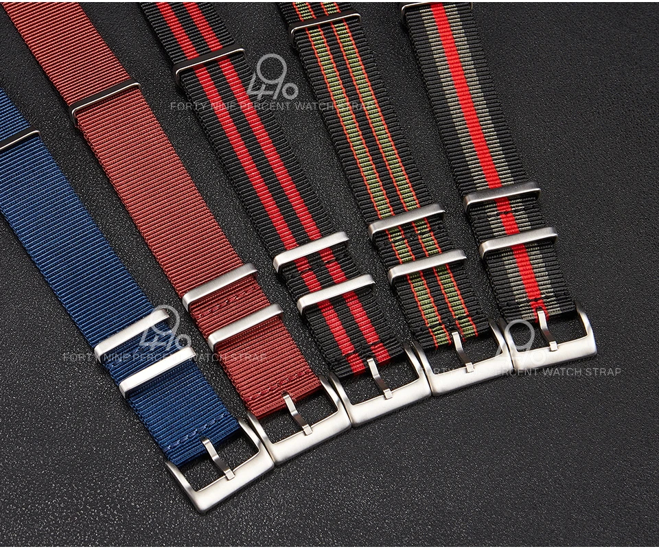 2026 Bestseller NATO-Uhrenarmband 20mm 22mm Luxuriöses Gewebtes Nylon-Uhrenarmband für Mido Longines Omega – Detail 8