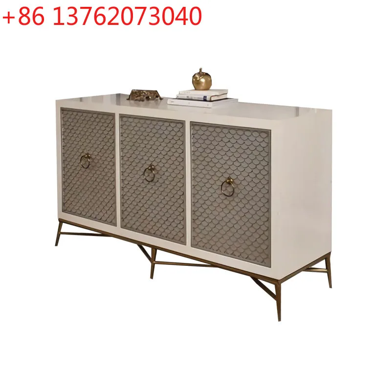 

Американский светлый роскошный входной шкаф, встроенная перегородка для гостиной, ультраузкий обеденный боковой шкаф в стиле ретро